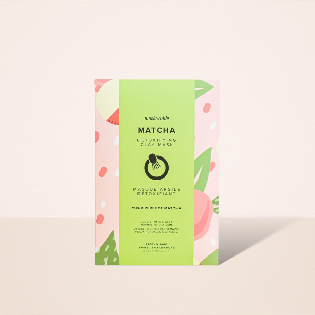 Maskeraide - Matcha Clay Mask – Detox & Pore Cleansing (3 Pack)