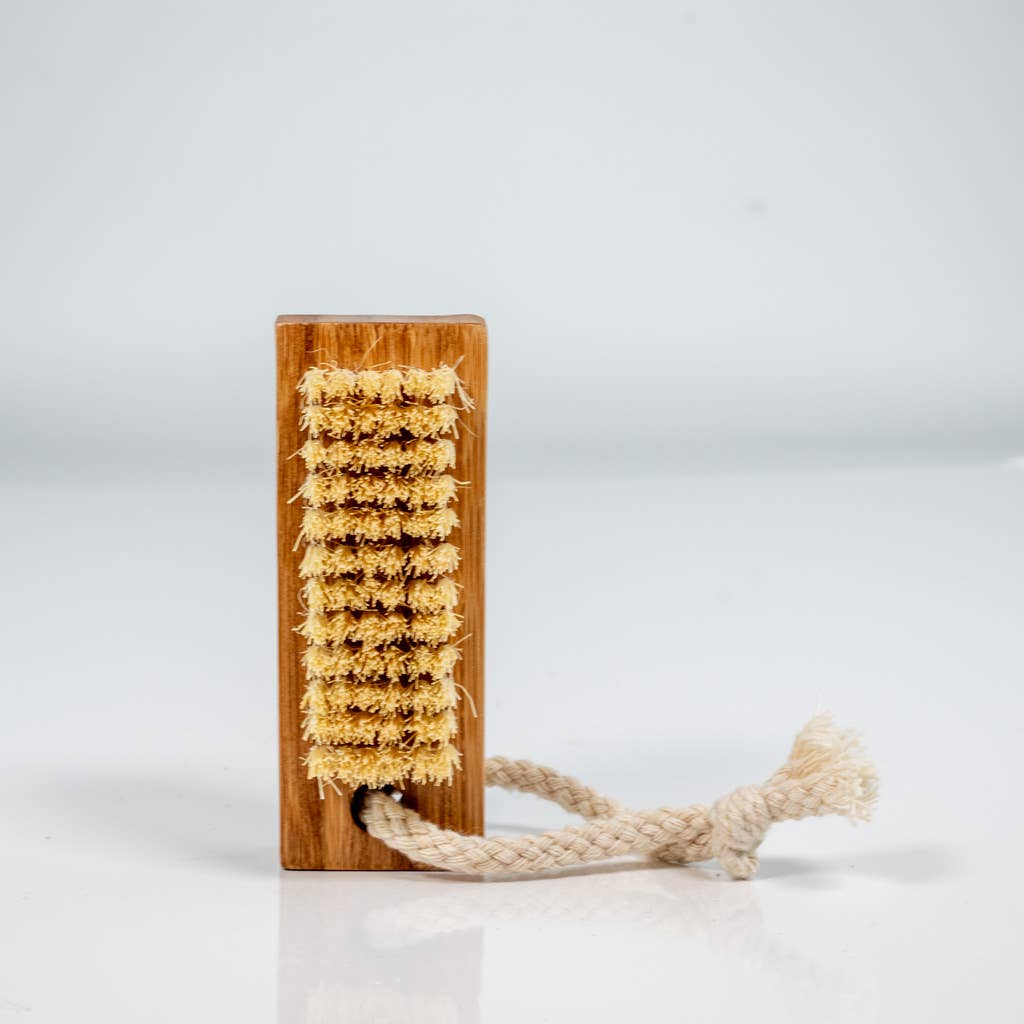 Wooden nail brush cleaner