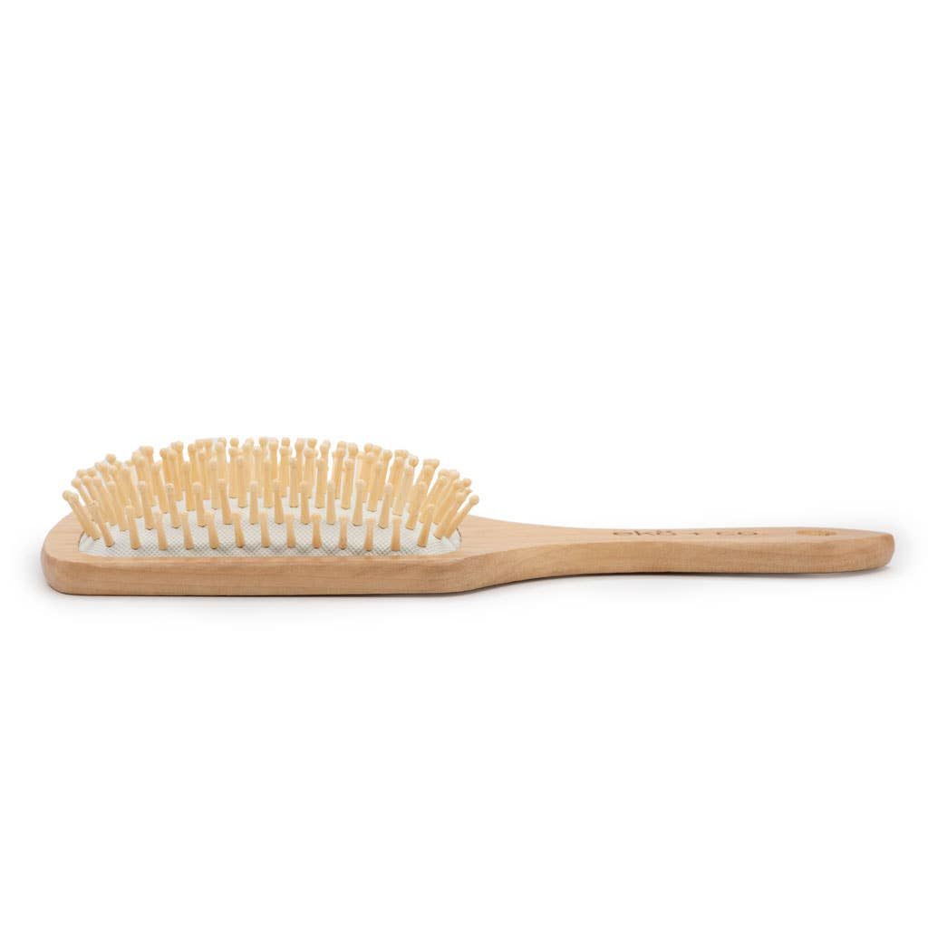Natural wooden bamboo hair brush