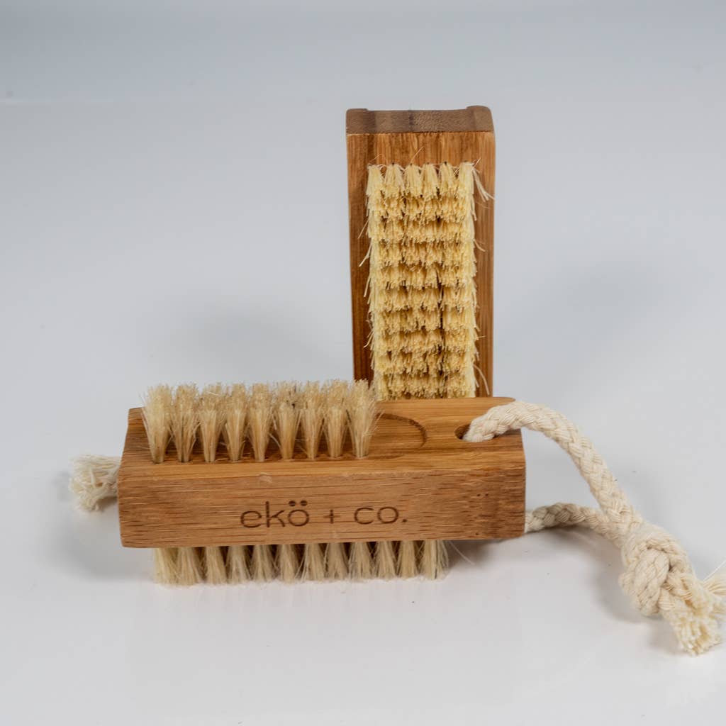 Wooden nail brush cleaner