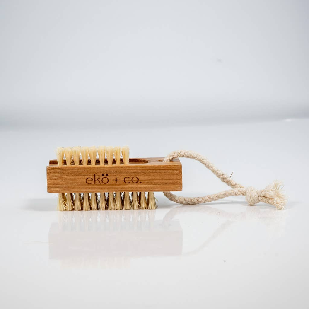 Wooden nail brush cleaner