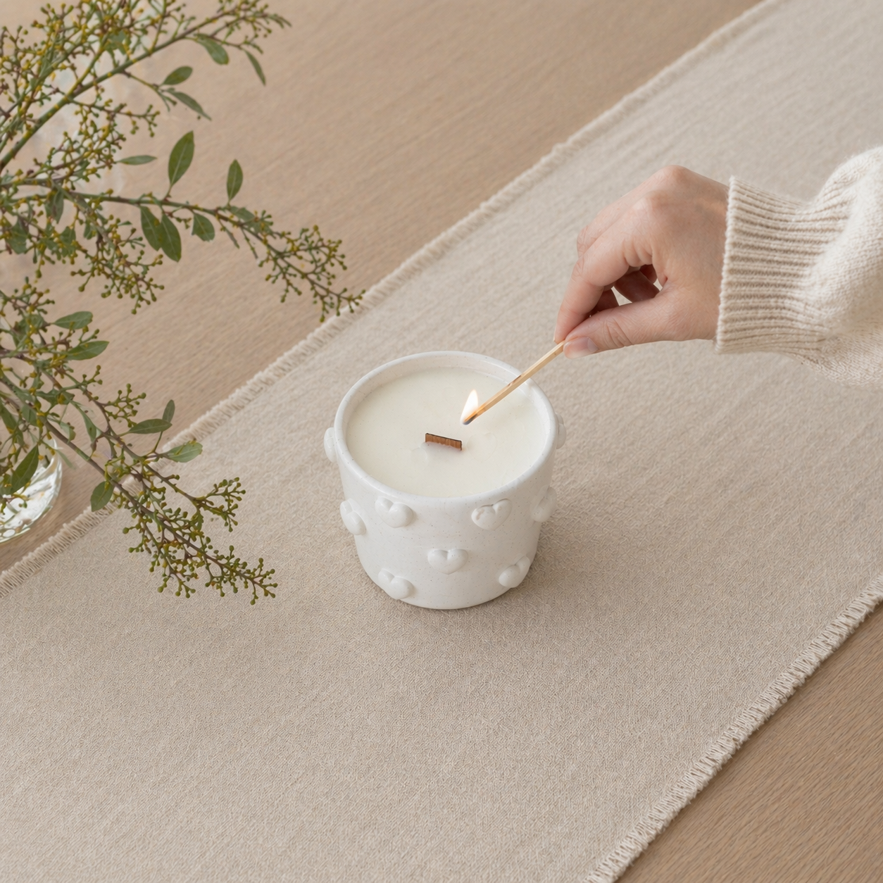 Studio Akiyo - Heart Soy Candle Reverie Strawberry Champagne | Valentine's