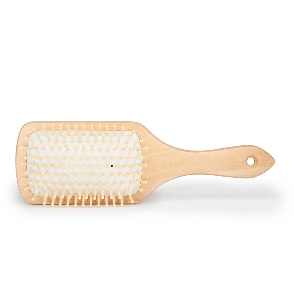 Natural wooden bamboo hair brush